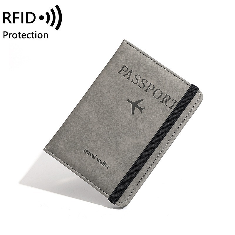 Sınır ötesi popüler deri kılıf pasaport tutucu hazır pu deri RFID pasaport çantası çok fonksiyonlu SIM kart belge çantası