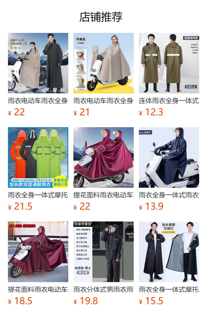 Electric Vehicle Raincoat Poncho, Integrated Full Body Motorcycle