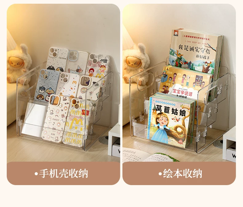 Cosmetics desktop organizer, tiered perfume stand, dustproof
