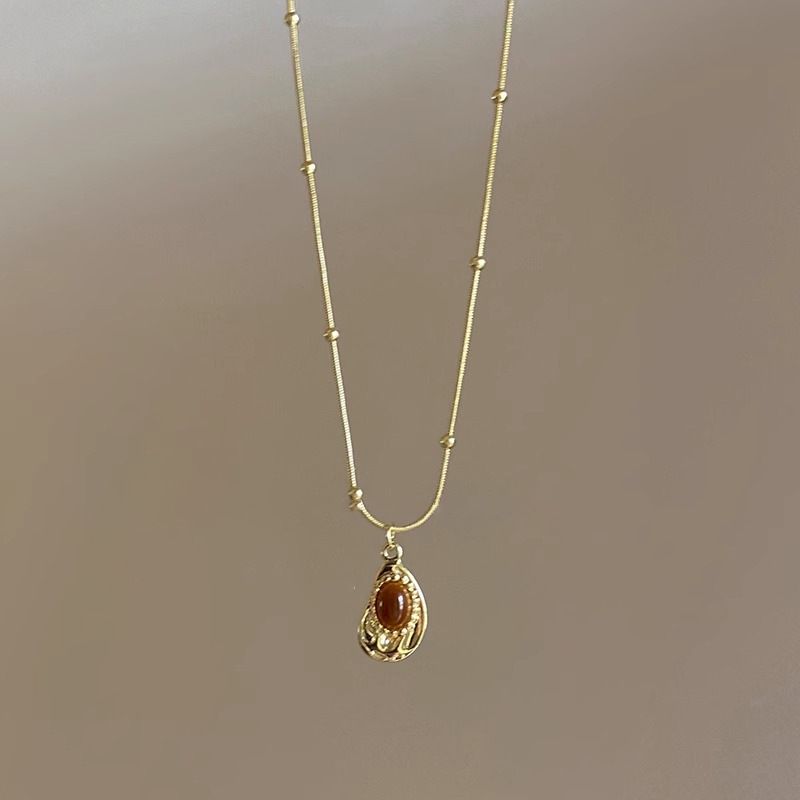 Women's Evil Eye Stone Beaded Necklace, Layered