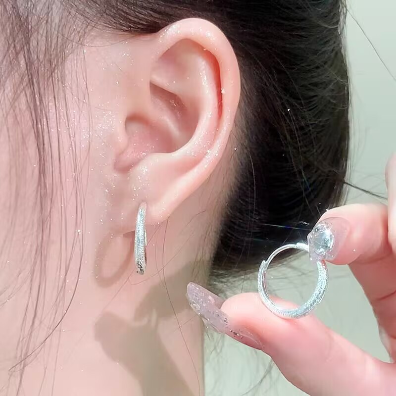 S925 sterling silver stud earrings, hypoallergenic