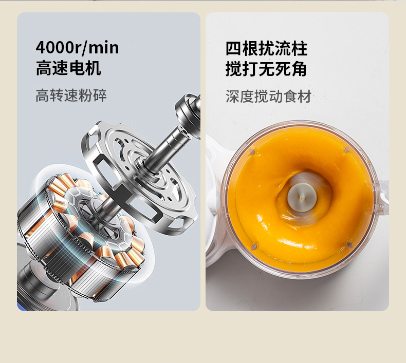 新品家用多功能婴儿辅食料理机跨境全自动搅拌机蒸煮定时一体
