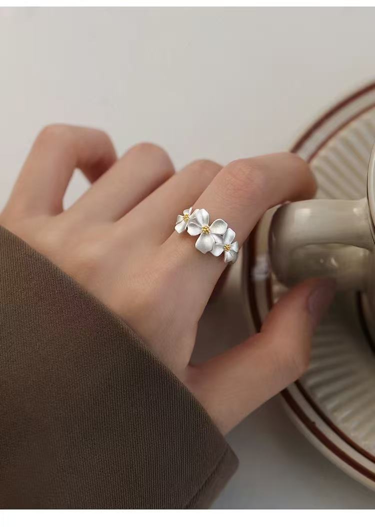 Gardenia Flower Ring for Women