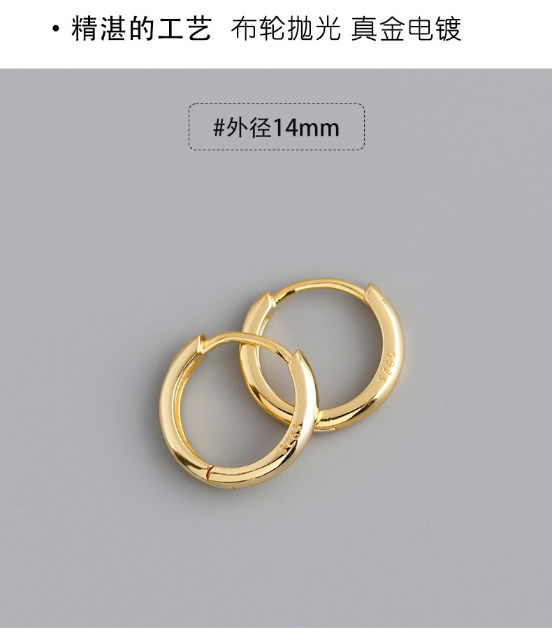 Sterling Silver Women Earrings Round Hoops 2025