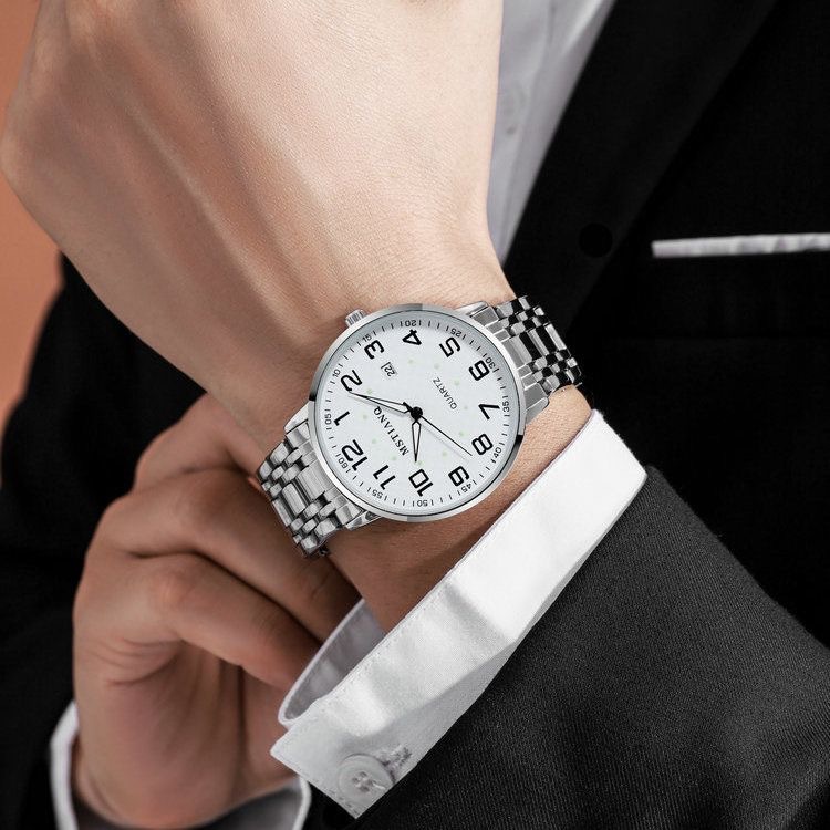 Seniorenuhr für Paare, Quarz, große Ziffern, wasserdicht, Mom & Dad Modelle