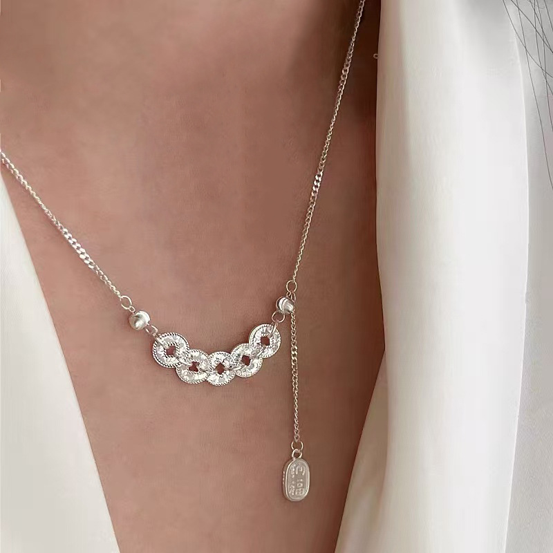 S925 Sterlingsilber Zirkonia-Halskette für Damen
