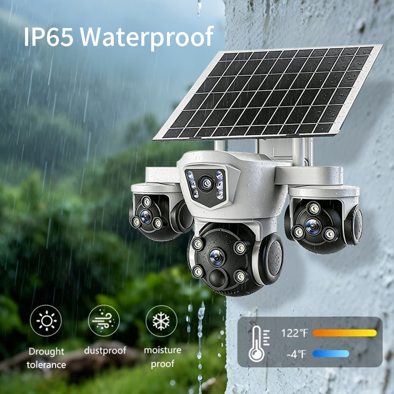 Solar-powered security camera, 4G, outdoor, waterproof