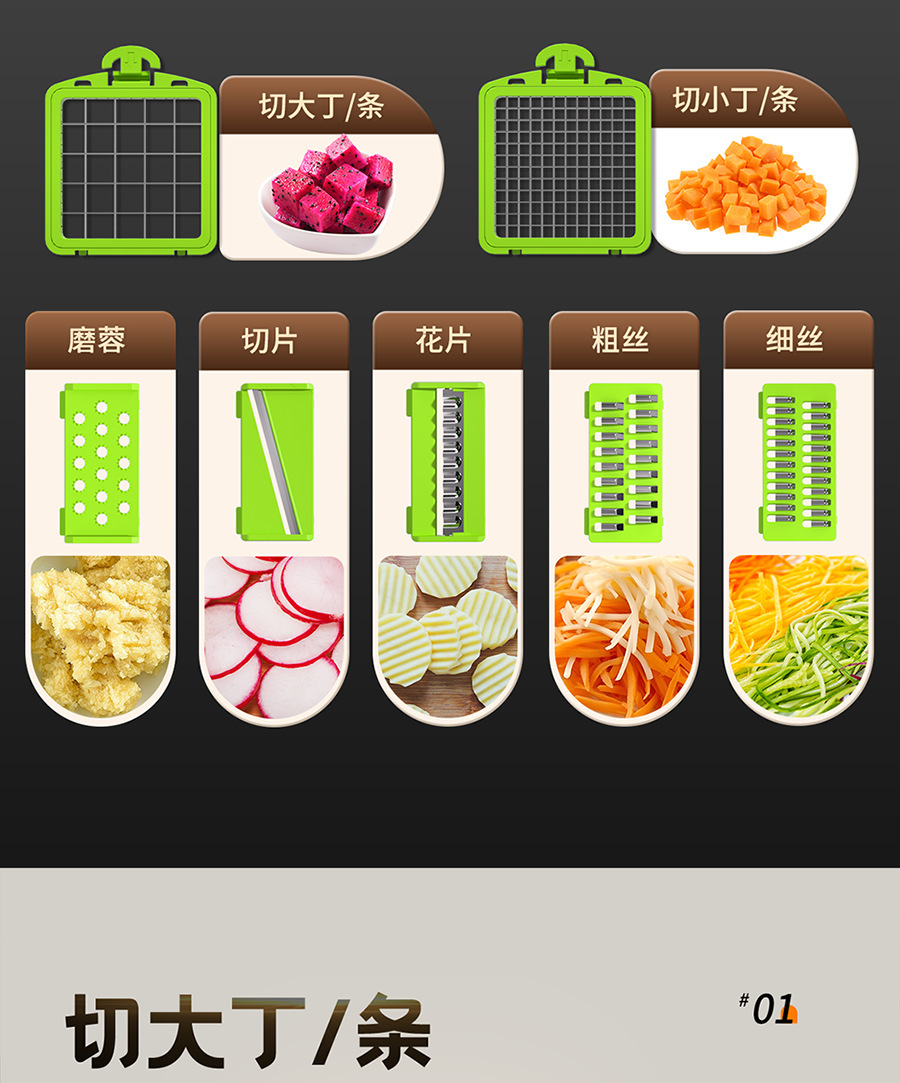Kitchen vegetable cutter drum type, multifunctional