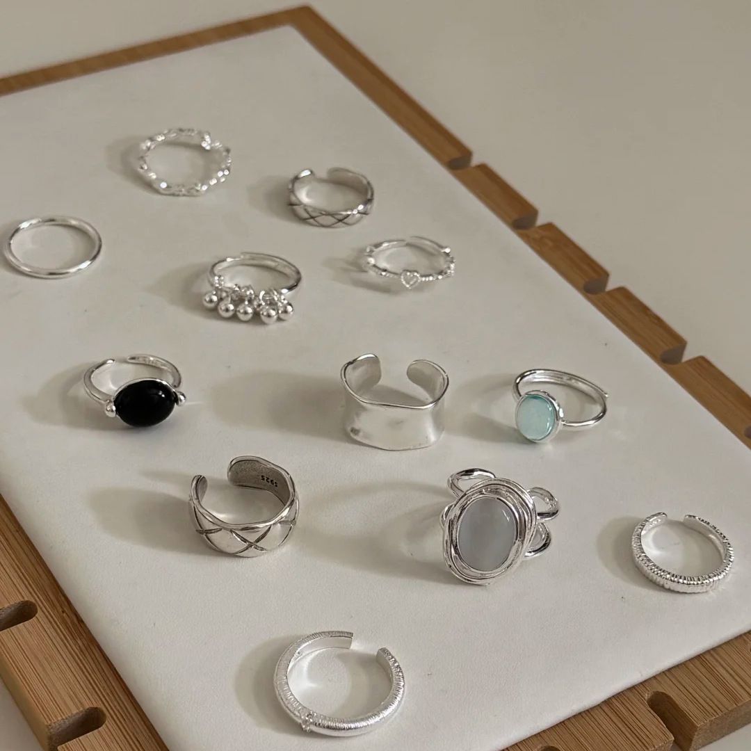 S925 Sterlingsilber einfacher Ring für Damen