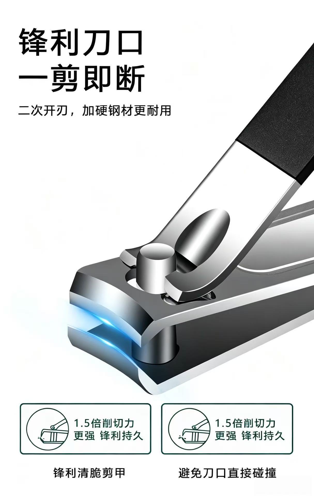 Stainless steel nail clipper set, 6-piece