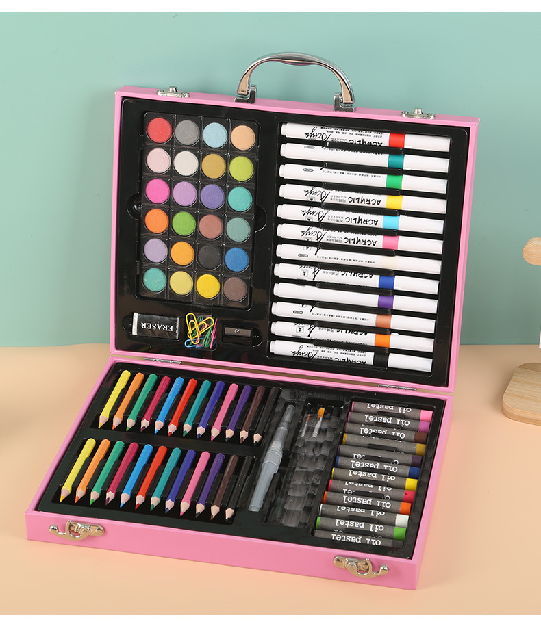 88-teiliges Acrylmarker- und Aquarellstift-Malset