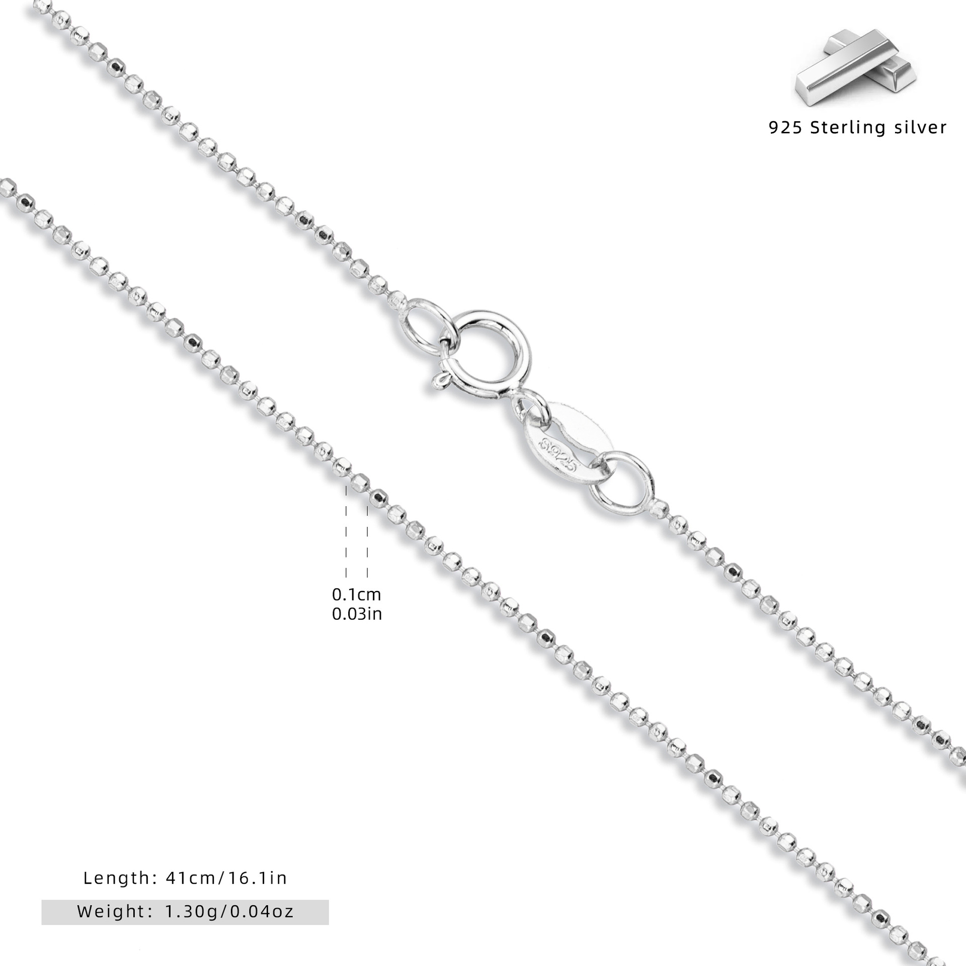 S925 sterling silver necklace, clavicle chain, DIY base