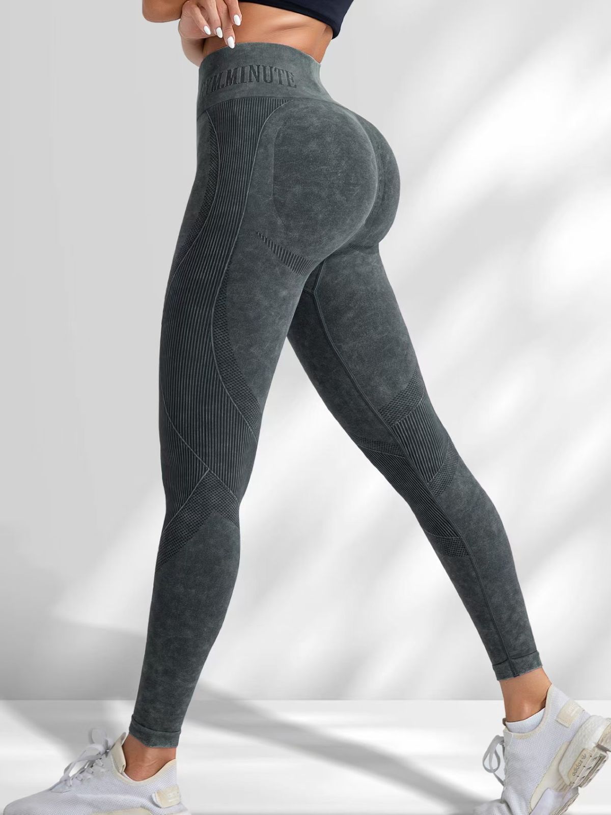 Dikişsiz yoga pantolonu kadın, kum yıkama, hızlı kuruyan, tırnak kaldırıcı
