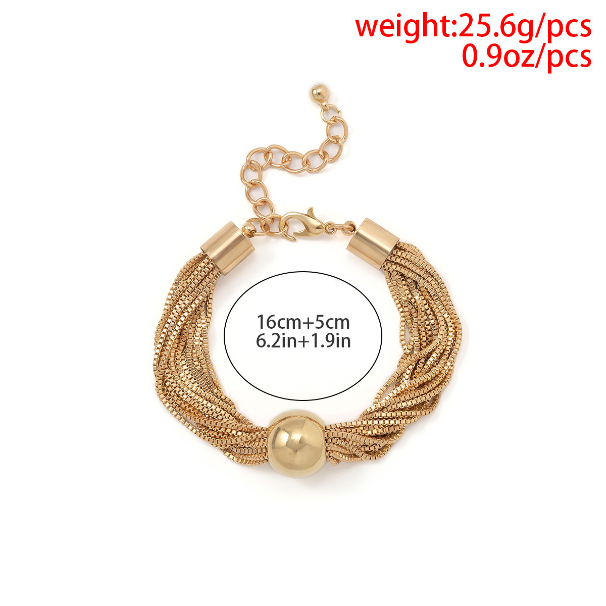 Multi-layer chain pendant necklace with spherical design
