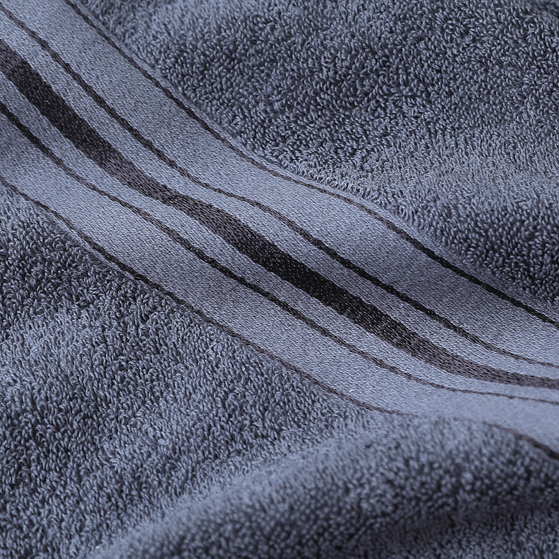 Baumwoll-Handtuchset, sechsteilig, glänzender Satin
