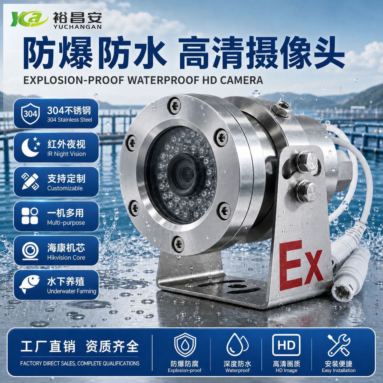 400W Infrared Night Vision Camera for Underwater, Research and Monitoring