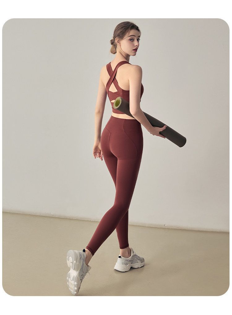 Sports Bra and Yoga Leggings Set, High-Support