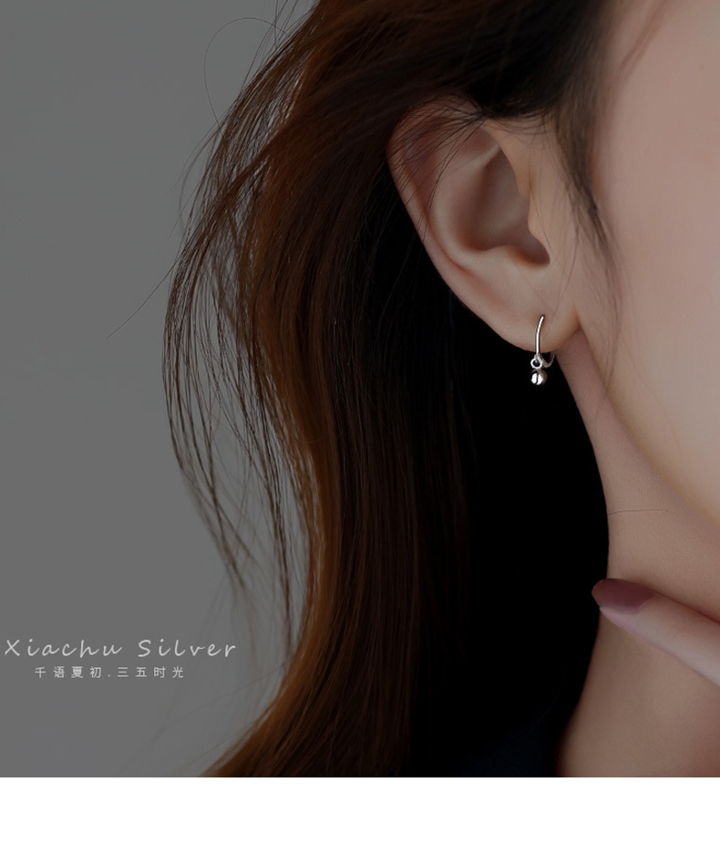 925 Sterling Silver Small Beaded Earrings Women