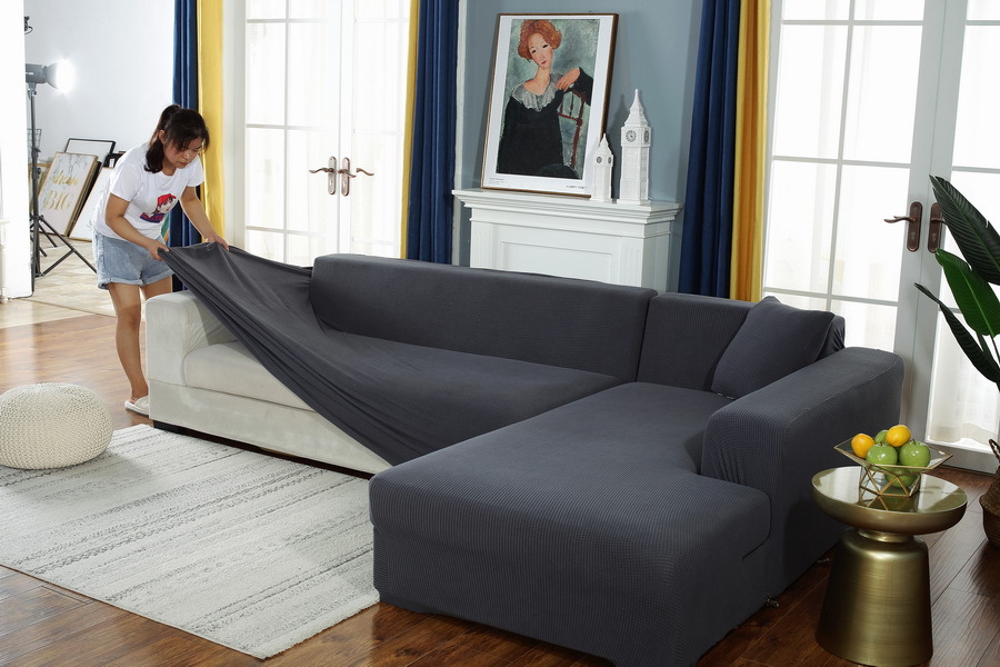 Corn Velvet Sofa Cover Thick Elastic Non-Slip