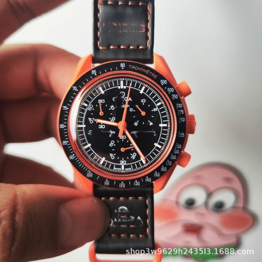 Herren-Chronograph mit Mond- und Merkur-Design