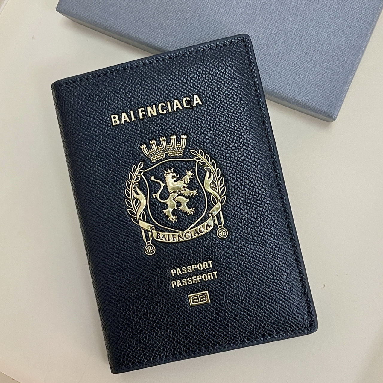 Passport wallet, genuine leather, first layer cowhide, card holder