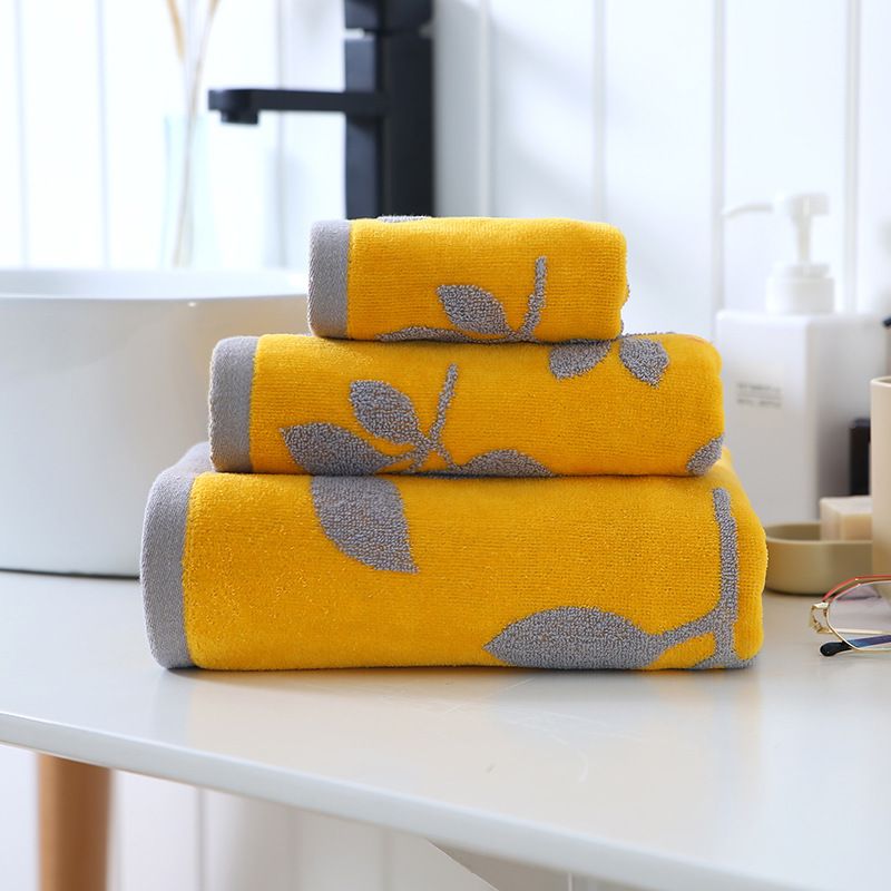 Baumwoll-Handtuch-Set, saugfähig, 3 Farben wählbar
