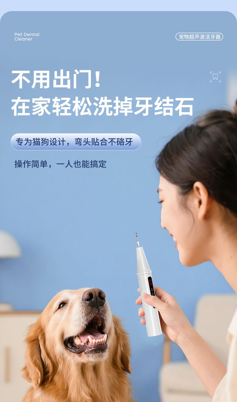 狗狗牙结石去除器宠物超声波洗牙机猫咪牙齿清洁工具小洁牙仪