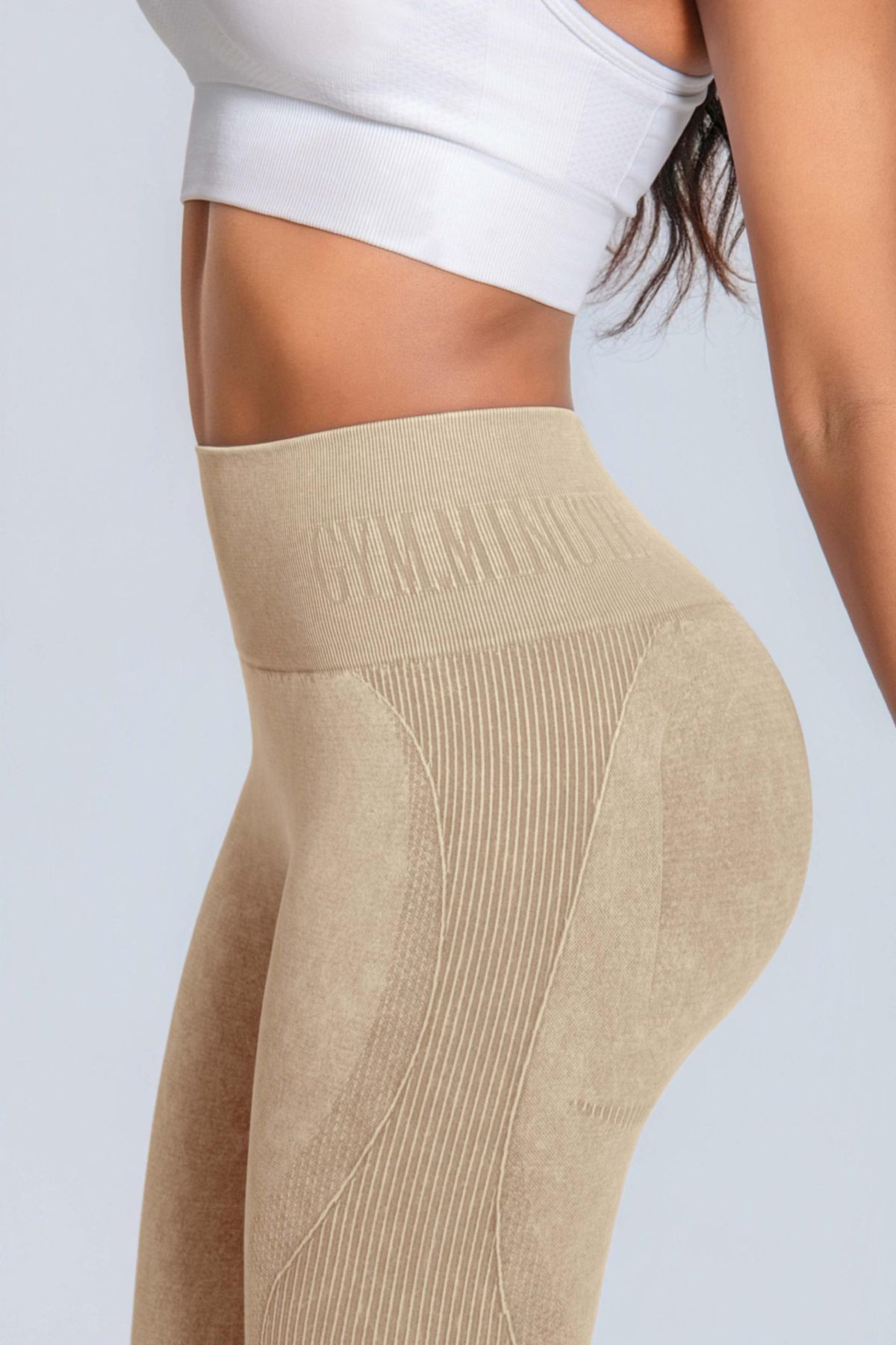 Seamless yoga pants, quick-dry, butt-lifting, alphabet print