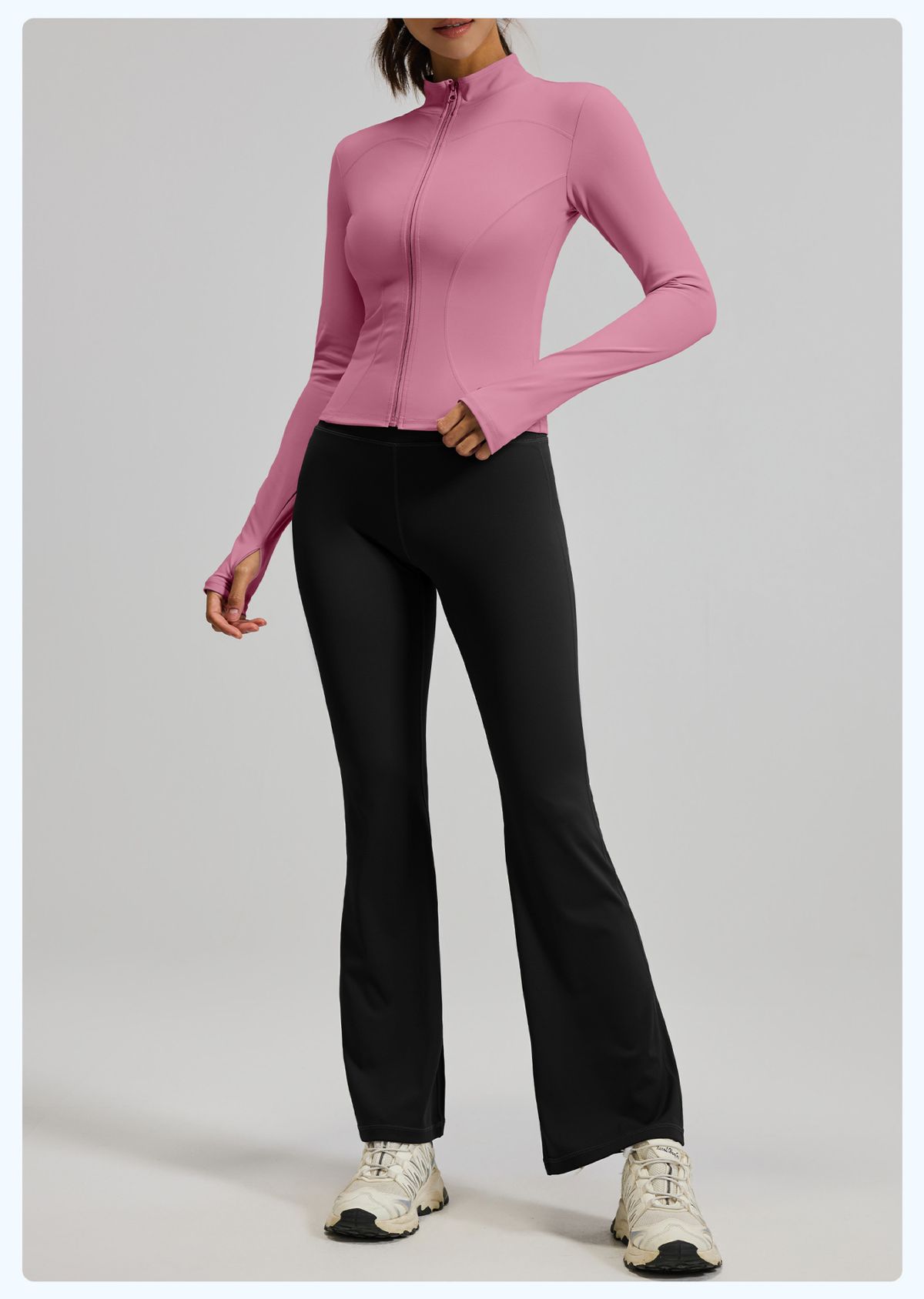 源头工厂加工定制来图打样贴牌logo瑜伽服外套健身上衣女