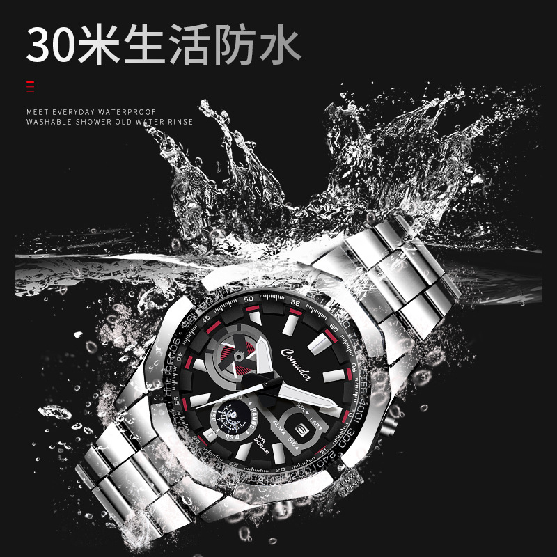 Dropshipping erkek saati erkek takvimi su geçirmez ışıklı spor trend Douyin Kuaishou AliExpress sınır ötesi büyük kadran