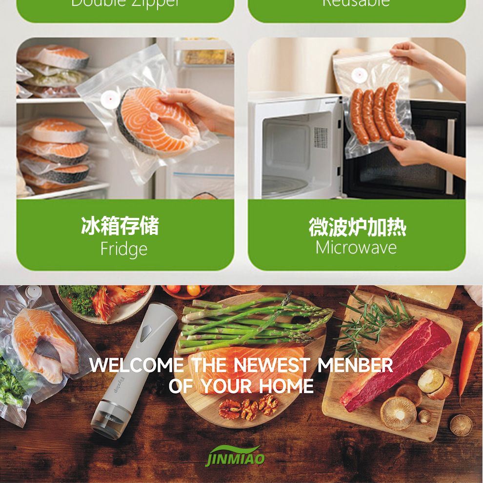 Portable vacuum sealer, smart food compression