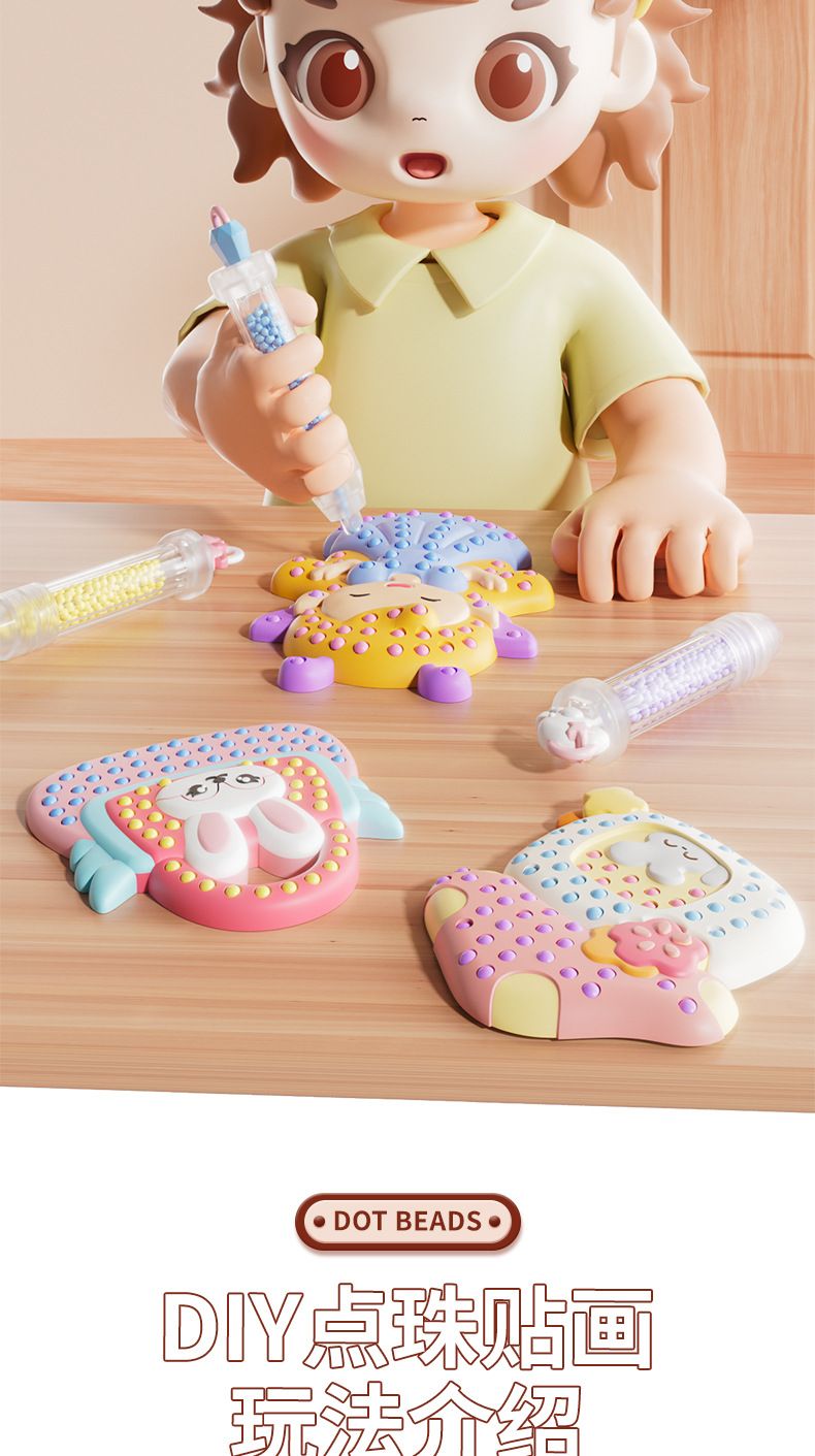 DIY elmas boyama oyuncağı, otomatik boncuk kalemi, stres giderici