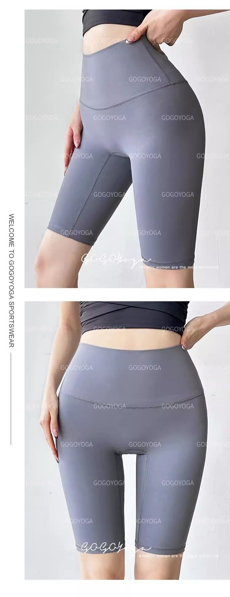 Kadın yoga pantolonu, yüksek belli, kalça kaldırmalı