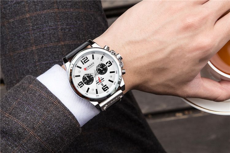 CURREN 8314 erkek saati, kronograf, su geçirmez