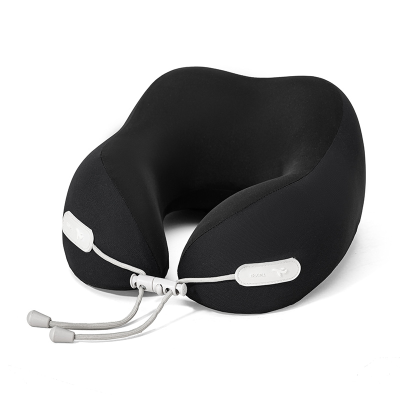 Ice silk U-shaped neck pillow with ergonomic cervical support