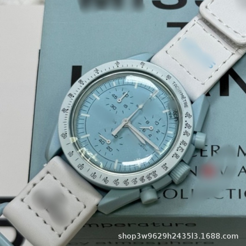 Herren-Chronograph mit Mond- und Merkur-Design