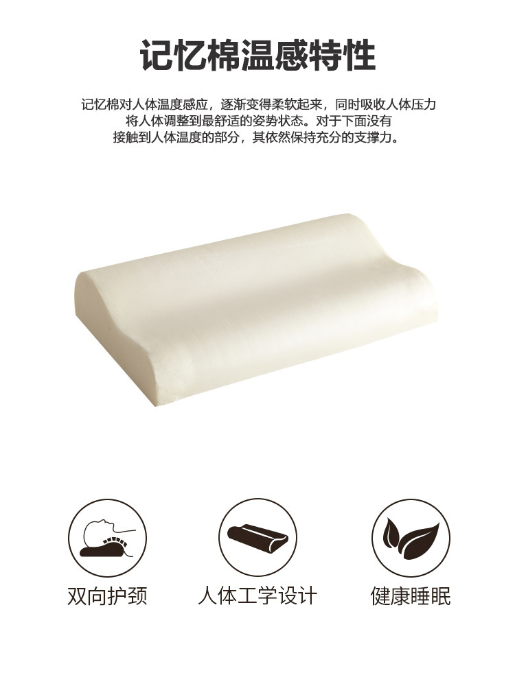 Memory Foam Pillow with Slow Rebound Technology
