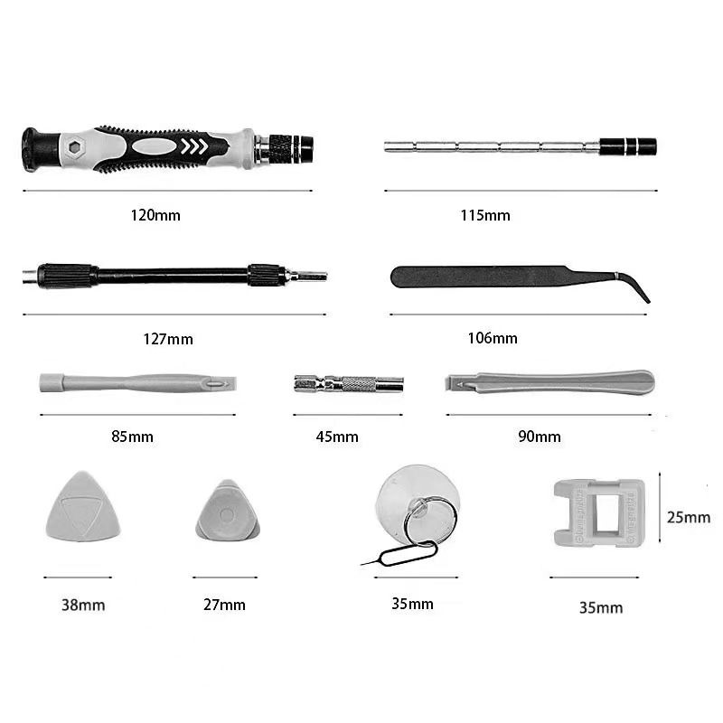 Screwdriver set 115-piece, CRV material, multifunctional for watches