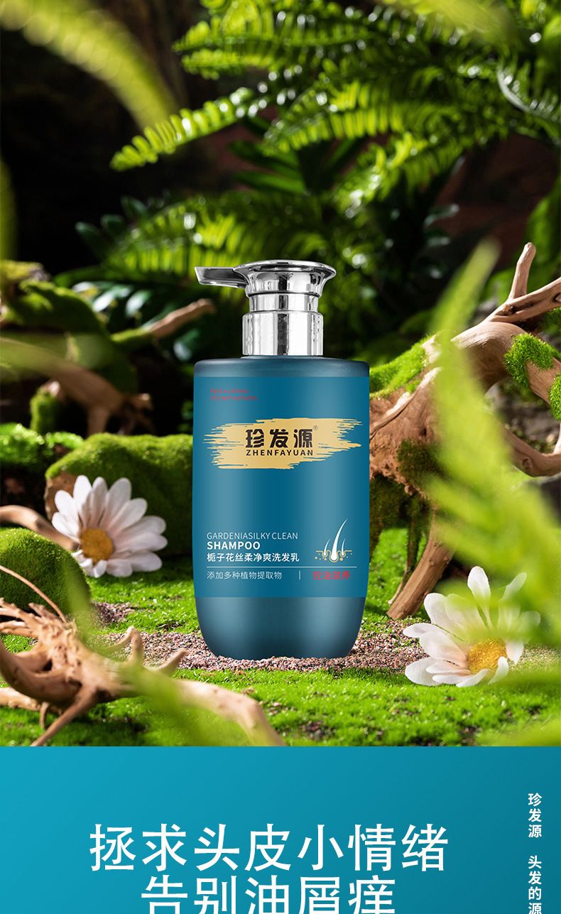 Zhenfayuan Gardenie Shampoo, Ölkontrolle und glatte Haare