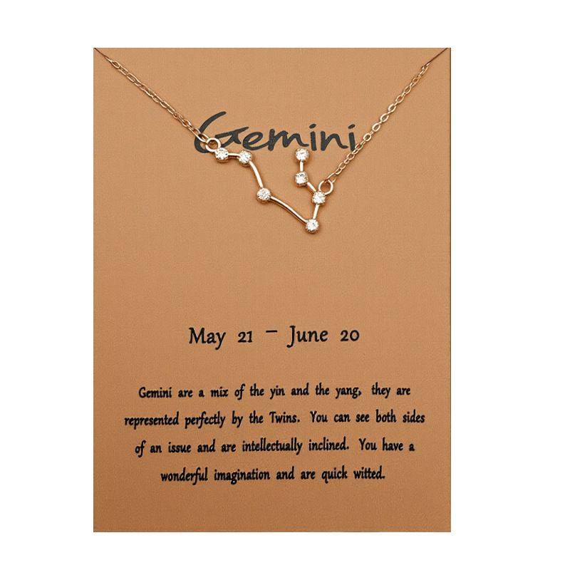 Twelve zodiac pendant necklace, silver, galaxy design