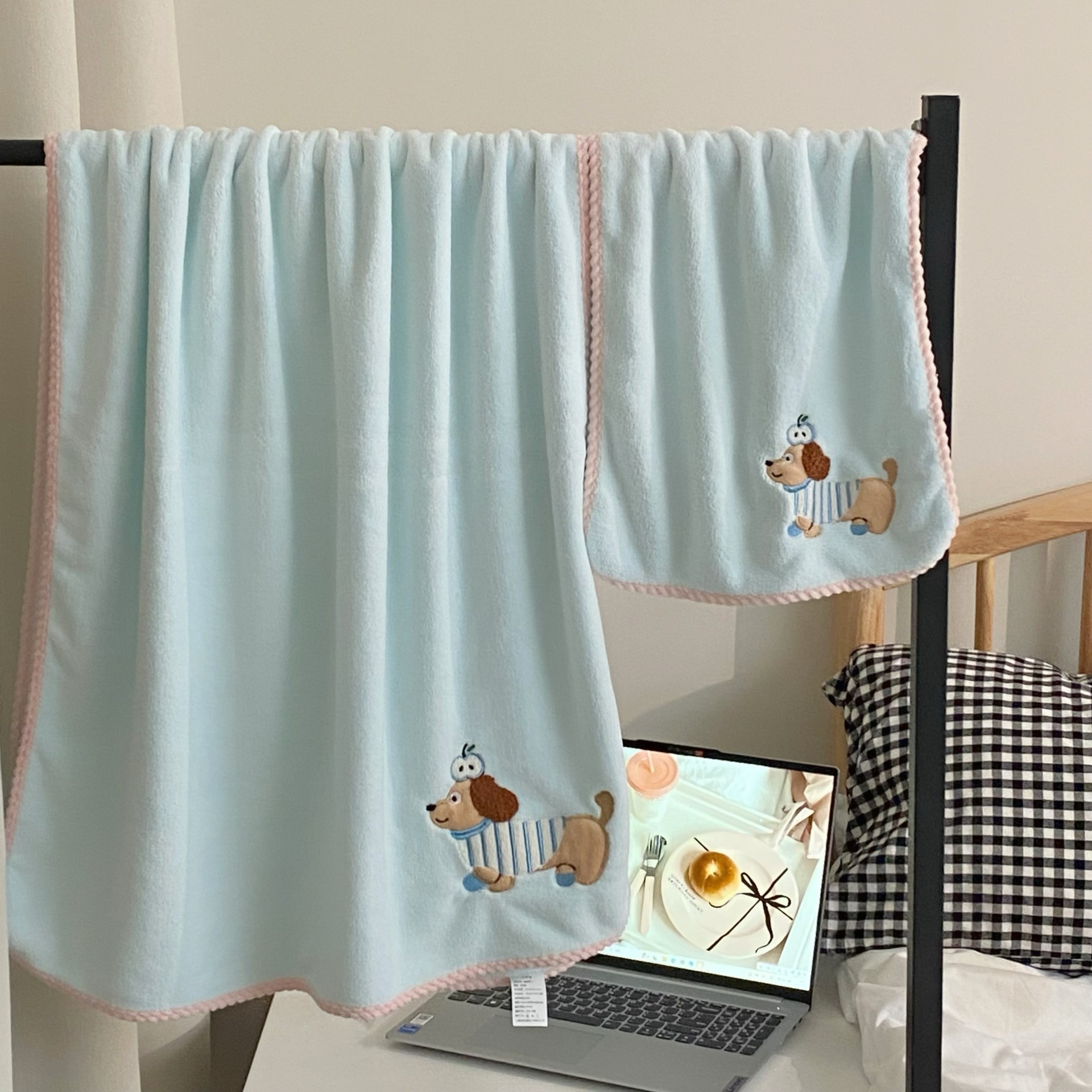 Korallenfleece Handtuchset, vierteilig