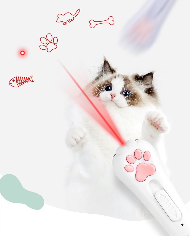 Laser cat toy rechargeable with UV light, pattern switchable
