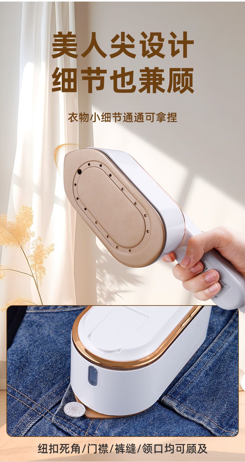 Portable electric steam iron for home use