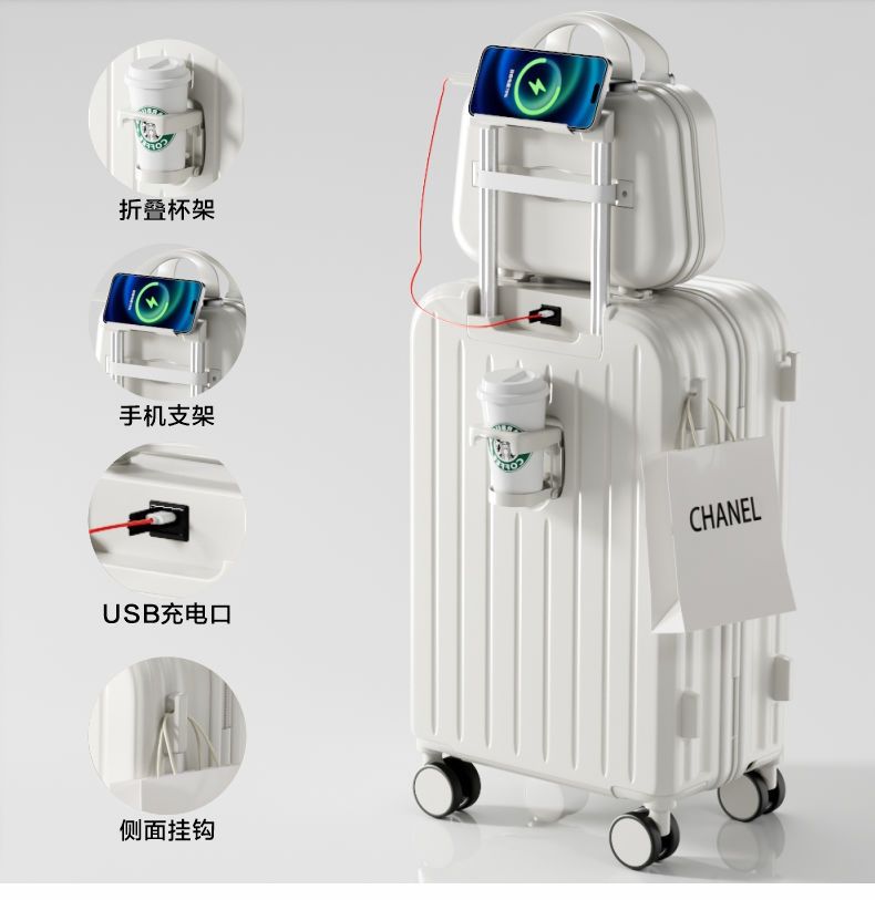 Rolling suitcase, password lock, large capacity, durable travel