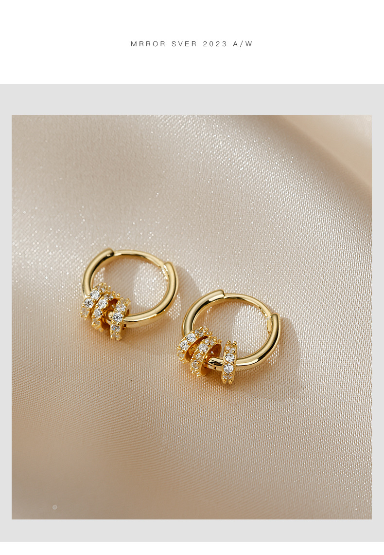 925 silver hoop earrings, elegant and sophisticated design