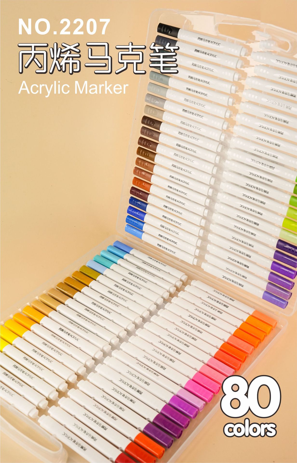 Acryl-Markerstift 100er-Set, Dreieckform