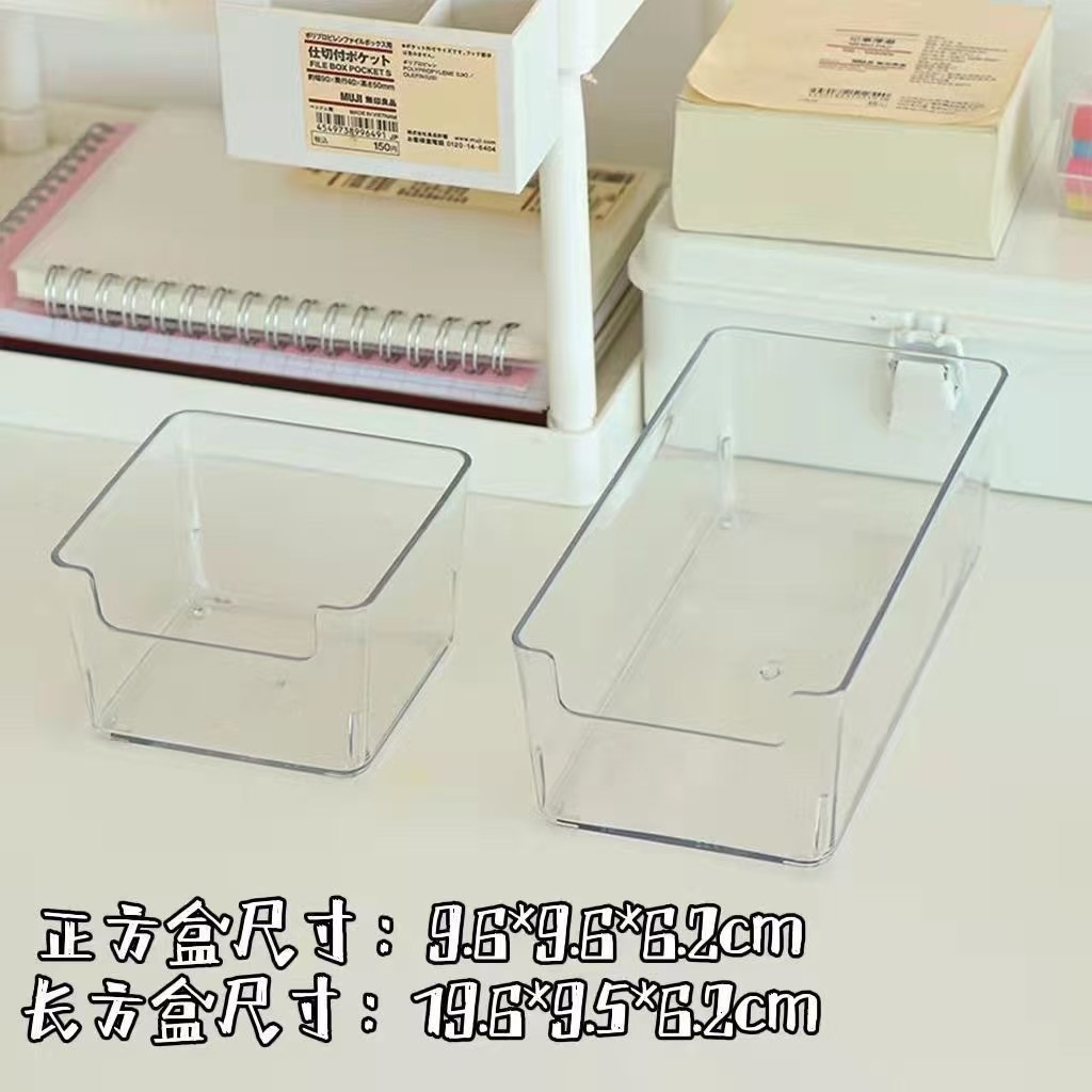 Acryl-Aufbewahrungsbox, transparent, stapelbar, Schreibtisch, Lagerung