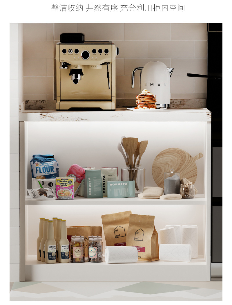 Cabinet storage box with handle, high capacity organizer