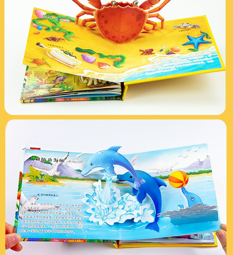 Çocuk 3D Pop-Up Kitapları - Çekme Kapaklı Erken Eğitim Kitabı
