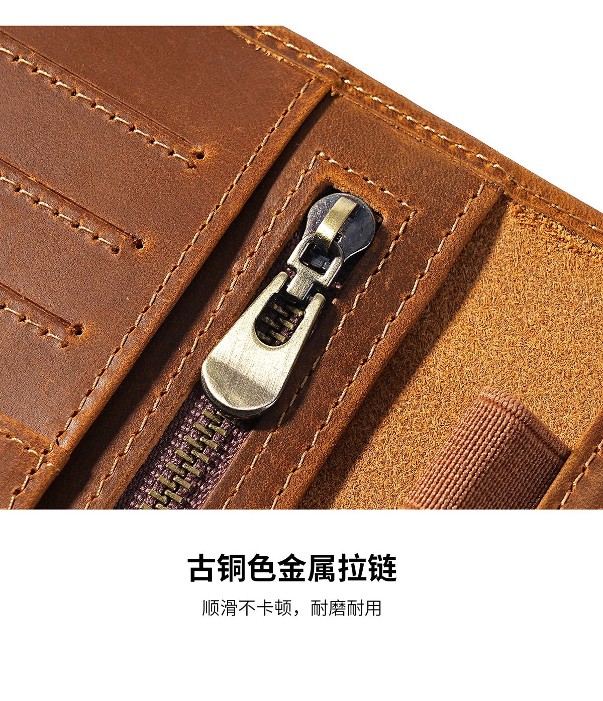 RFID-Reisepassetui, Vintage Crazy Horse Leder, Echtleder